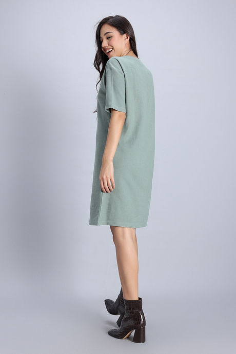 Zivame 2 Mile Fashion Knit Cotton Loungewear Dress - Iceberg Green — image 4